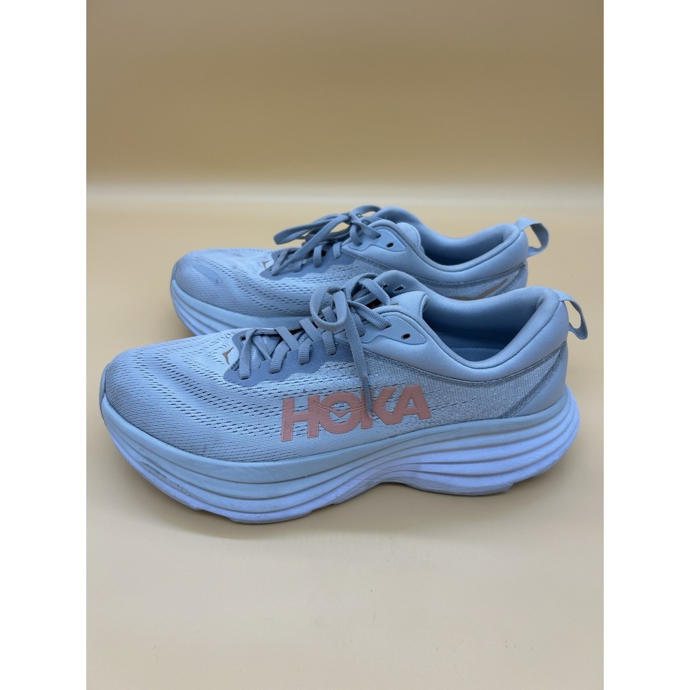 Hoka One One Bondi 8 Shoes Harbor Mist/Lunar Rock Women's Size 10B - Picture 2 of 9